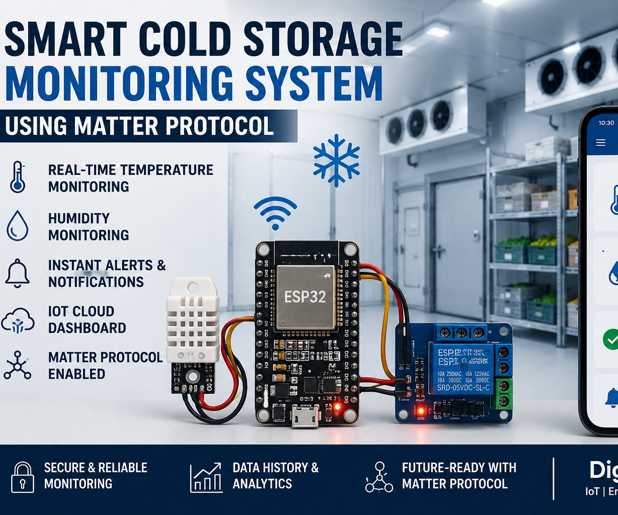 Tiny Cold Storage Monitoring Device Based on Matter Protocol for Communication