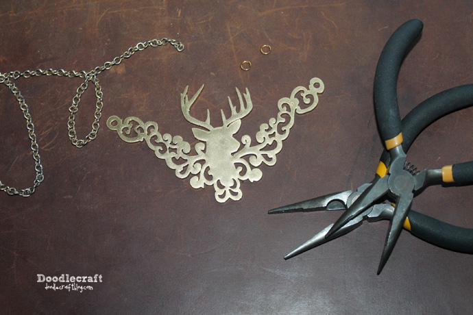 deer head trophy stag filigree gold shrink plastic shrinky dinks easy diy craft necklace shimmer metallic (19).JPG