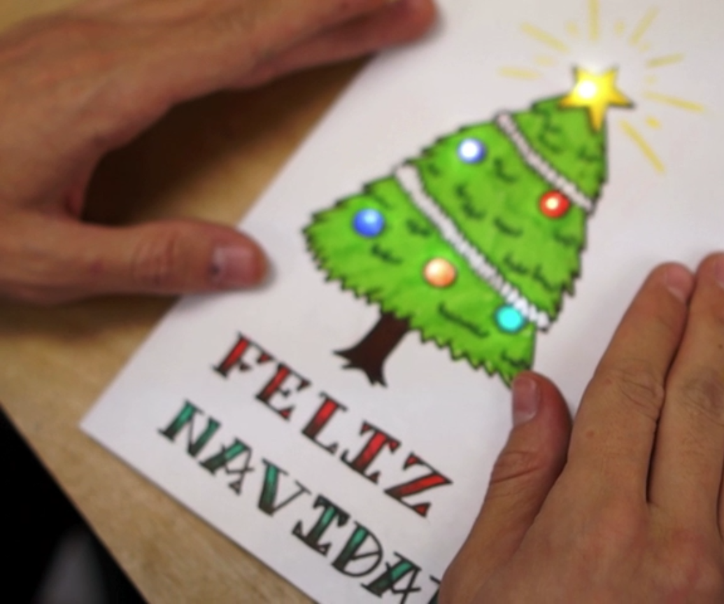 Holiday Cards With Chibitronics - Blinking LED Circuit Stickers