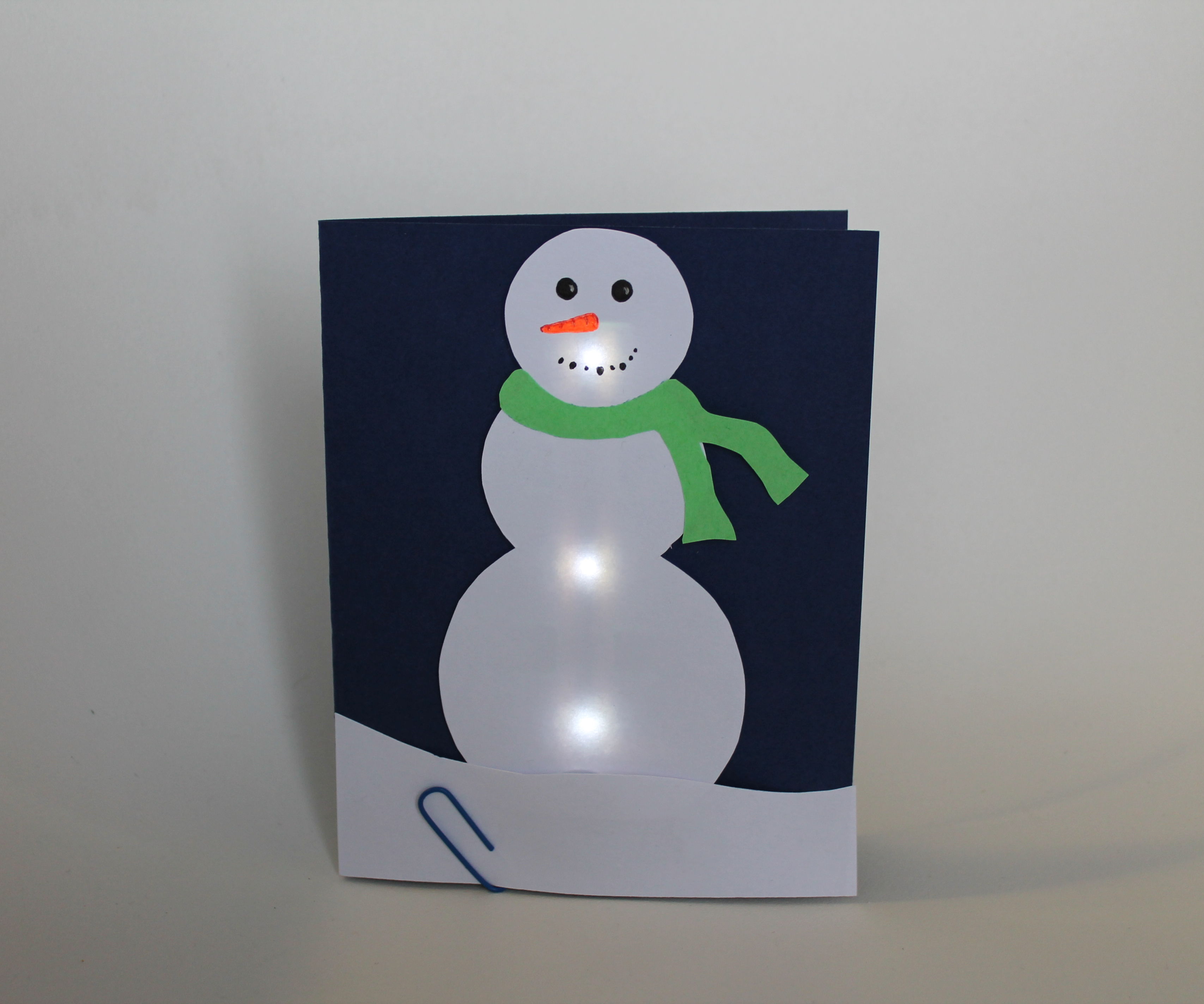 Glowing Snowman Card