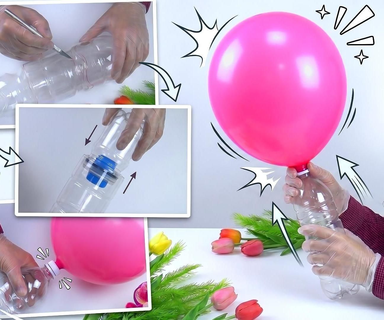 DIY: Just 2 Plastic Bottles - Ballon Pump