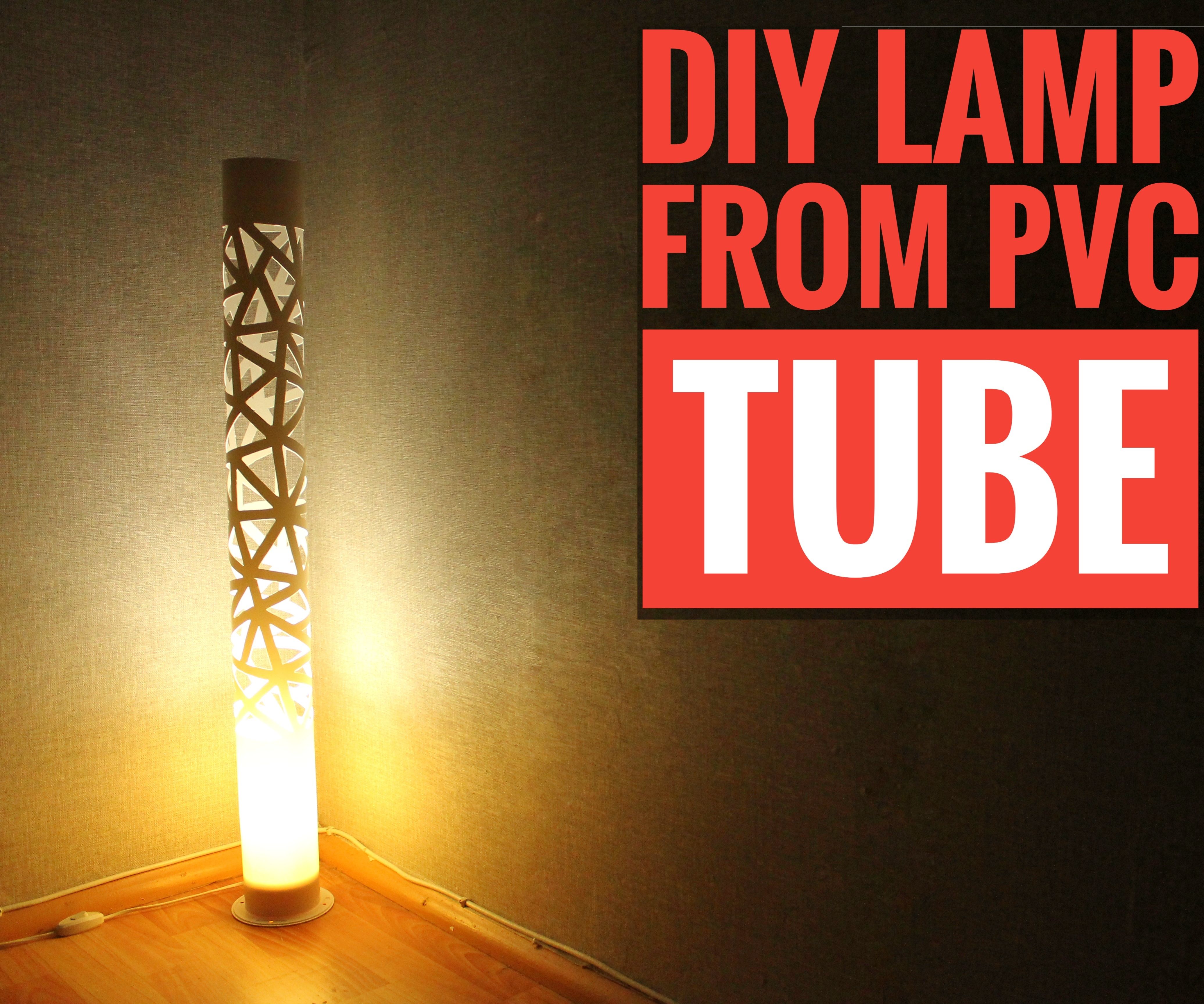 DIY PVC Pipe Lamp. With RGB and Bluetooth Speaker