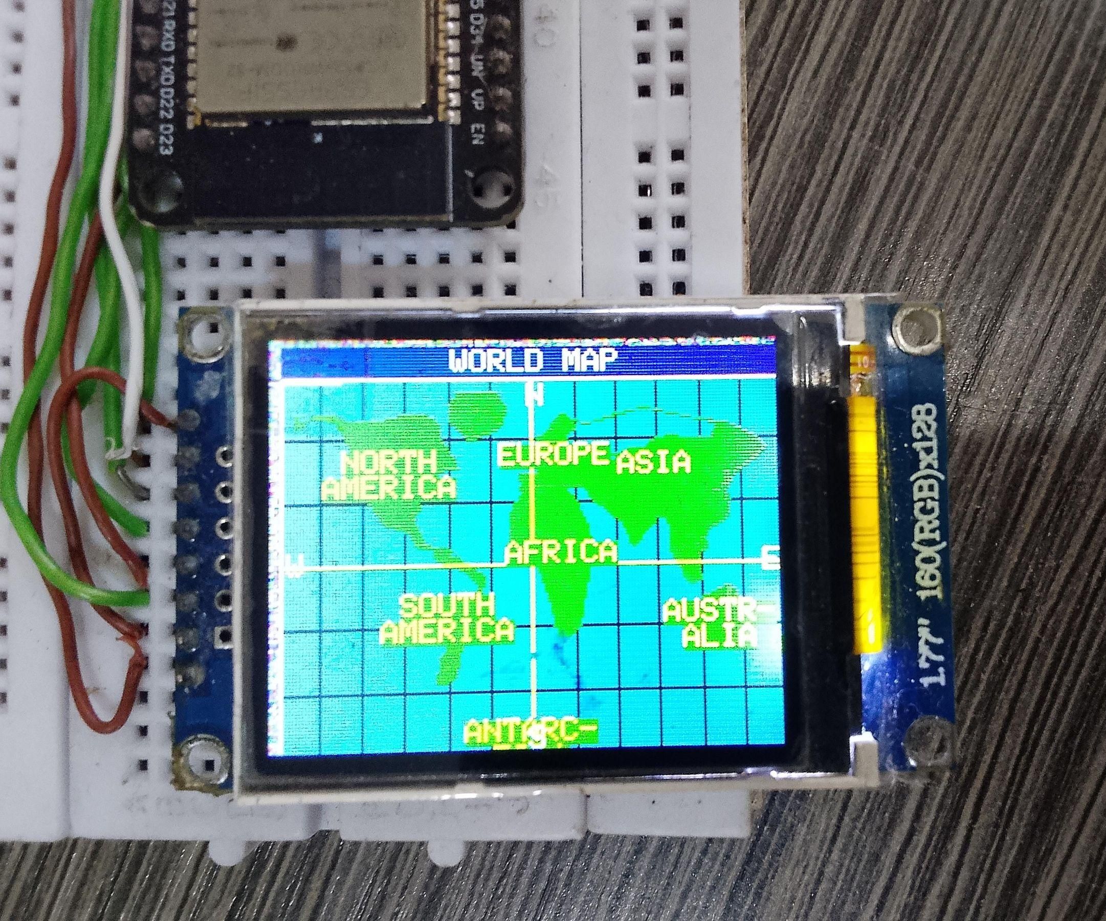 TFT World Map + BBC News Ticker
