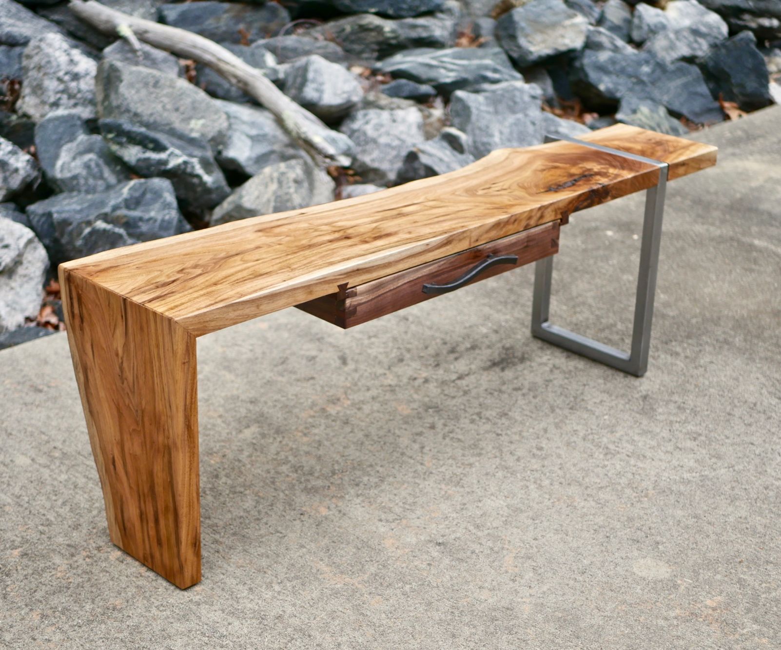 Modern Live Edge Waterfall Coffee Table | How to Build