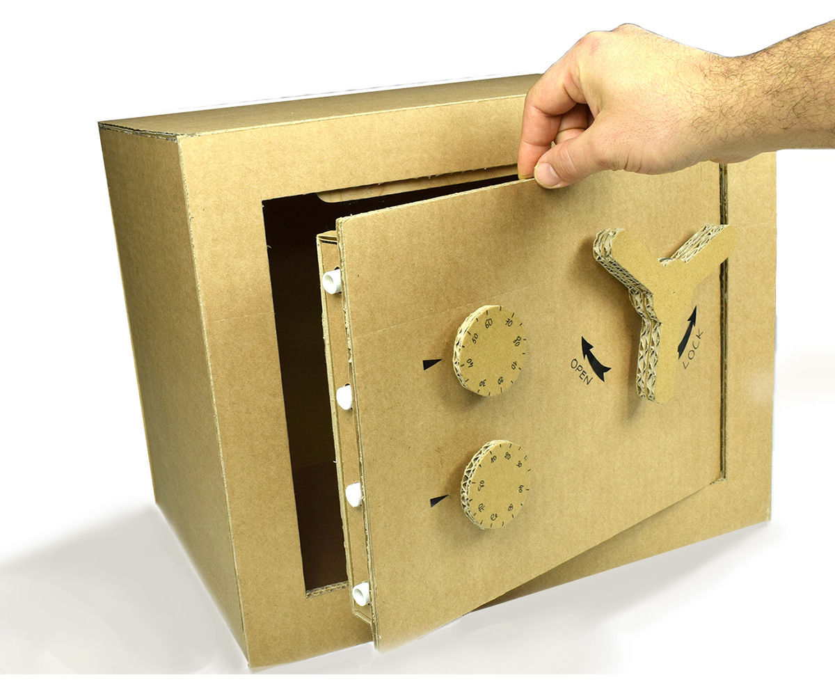 Safe Box With Combination Lock From Cardboard