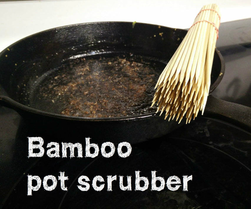 Making a Bamboo Pot Scrubber