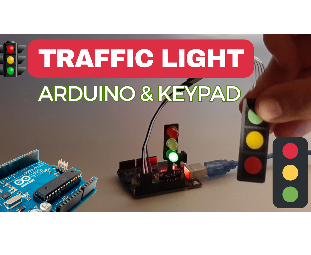 Traffic Light Using a Membrane Keypad and Arduino