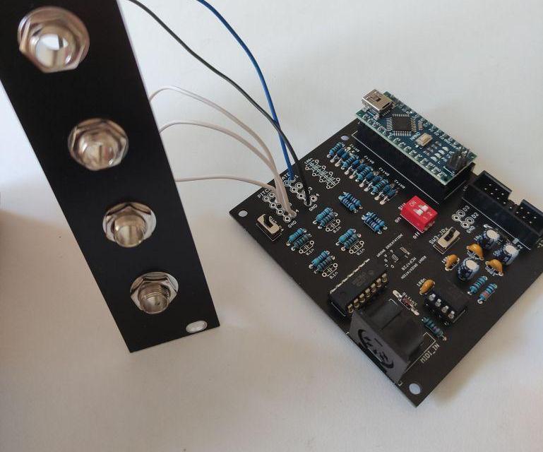 MIDI4CV - Arduino MIDI to 4xCV Interface for VCO Pitch Control