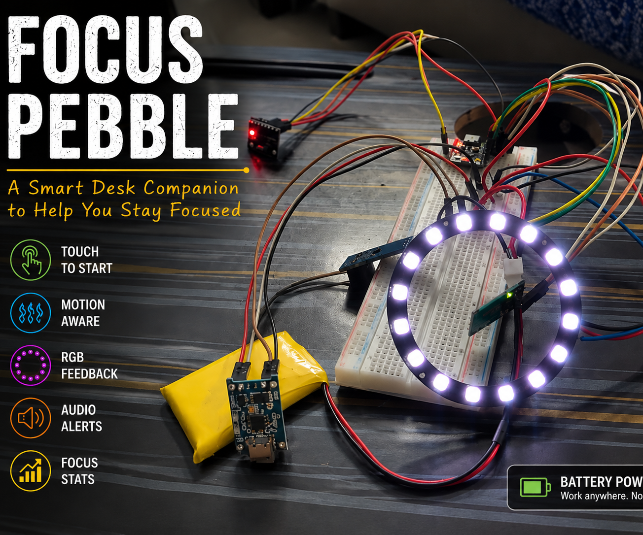 Focus Pebble – a Smart Desk Companion to Help You Stay Focused