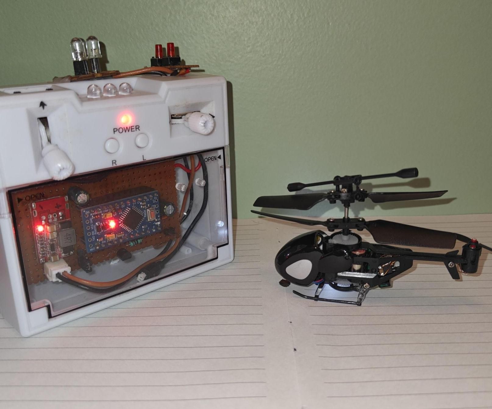 How to Convert 2 or 2.5 Channel IR RC Helicopter Toy Into 3 Channel (ATtiny85 Dead-Bug Mod).