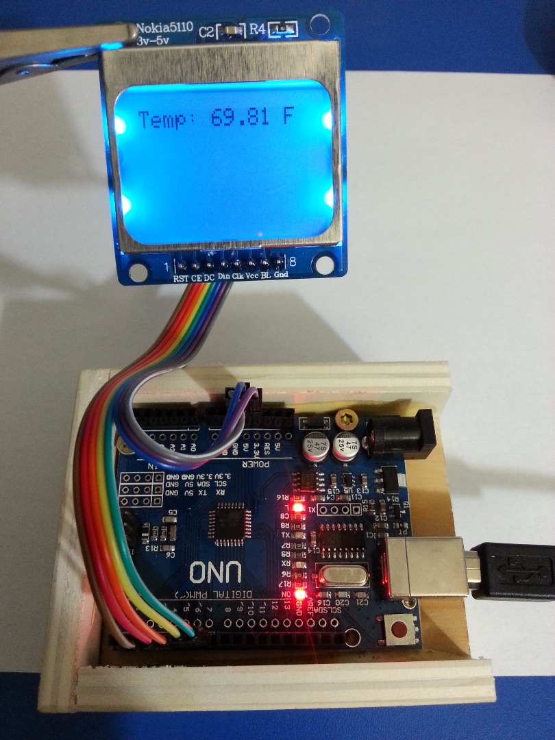 Display Live Arduino Sensor Readings on a Nokia 5110 LCD