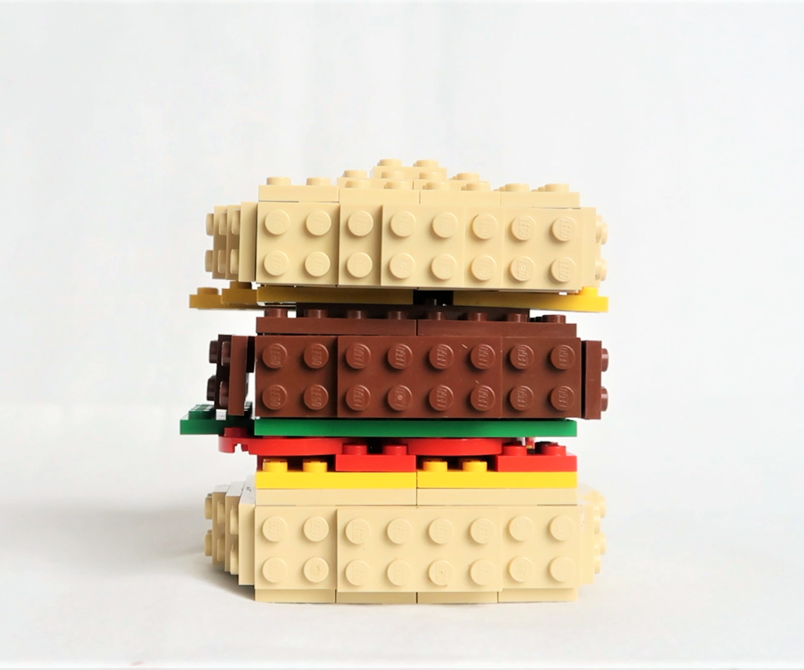 How to Make a Cheese Burger Out of LEGOs - Tutorial