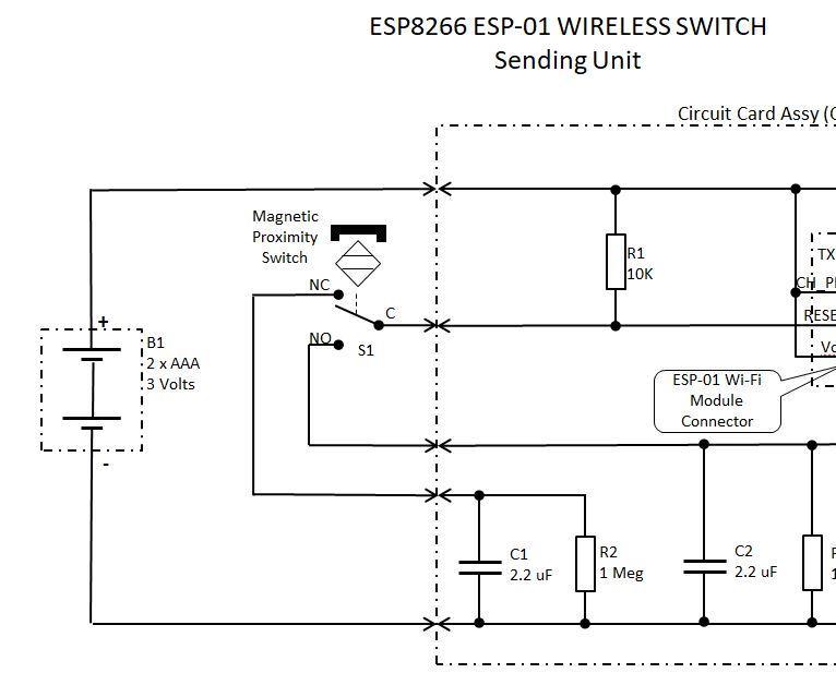 ESP8266 ESP-01 Wireless Switch With Deep Sleep Mode