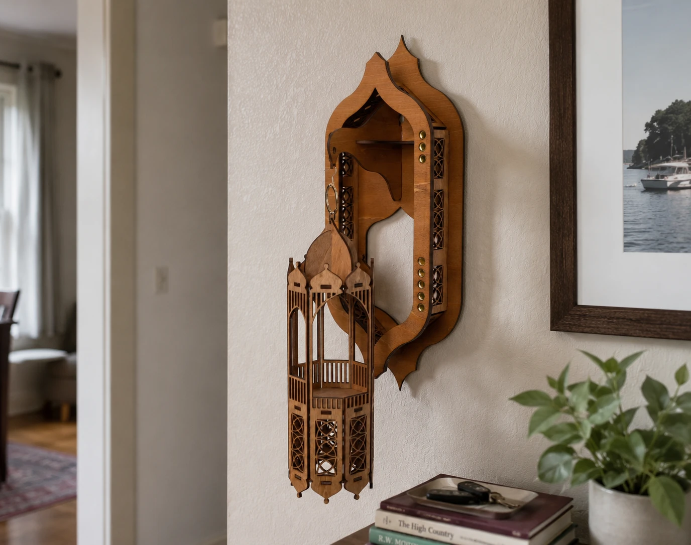 DIY Laser-Cut Wooden Wall Lantern for Cozy Home Decor