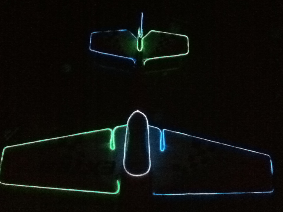 Simple EL Wire R/C Plane
