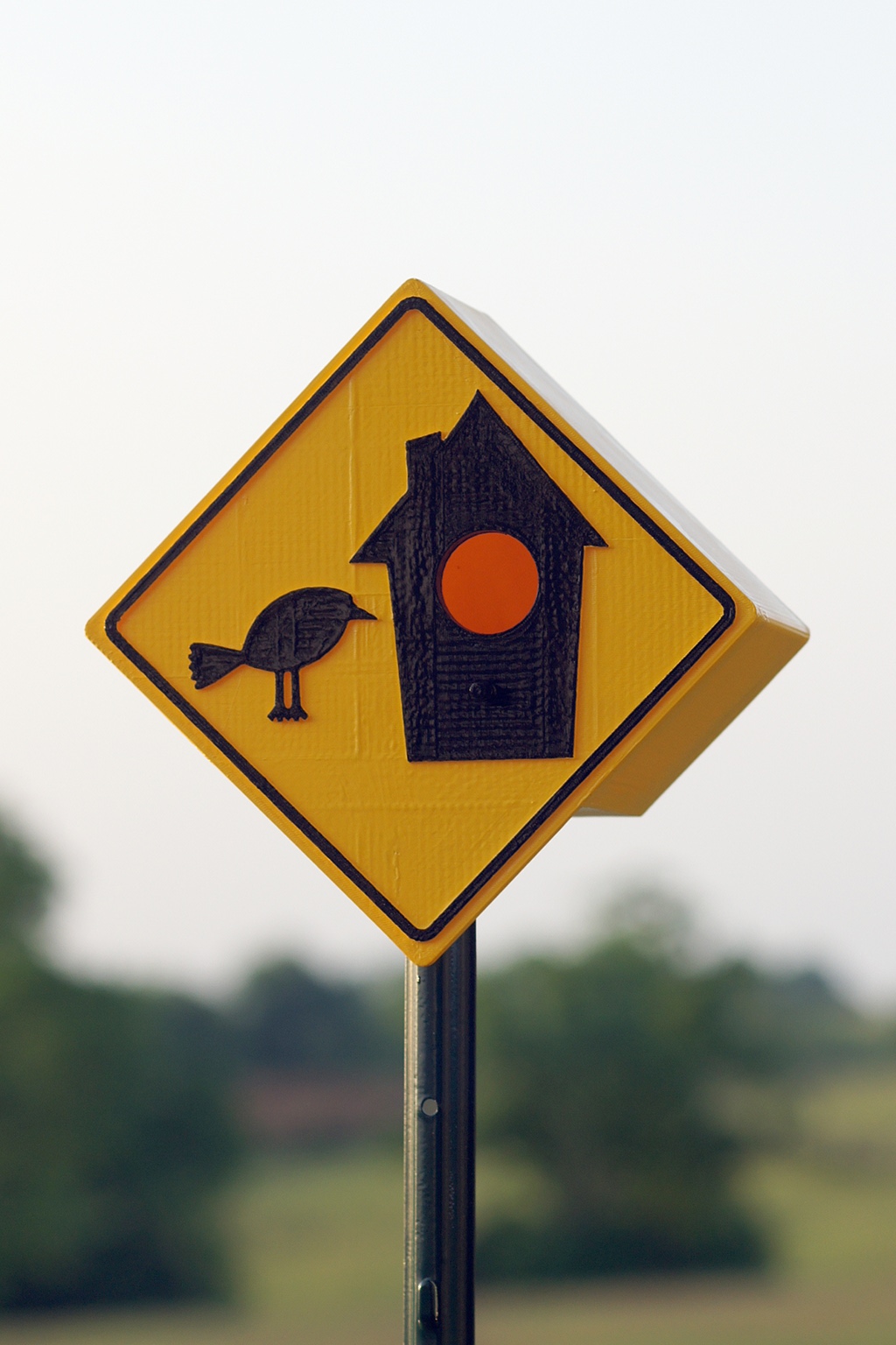 3D-Printed Birdhouse, a Sign