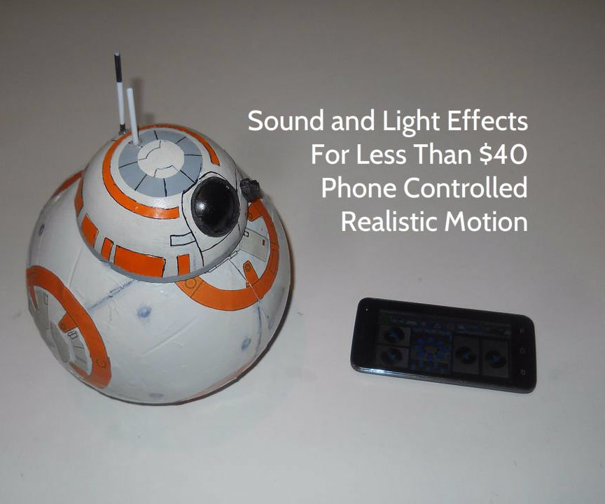 DIY Bluetooth Phone Controlled BB-8 Droid With Arduino UNO 