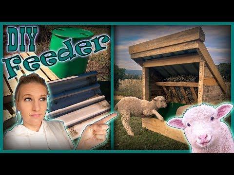 DIY Livestock Feeder - Easy Animal trough - How to Build a Feed Trough -Sheep,Goat,Calve Food Trough