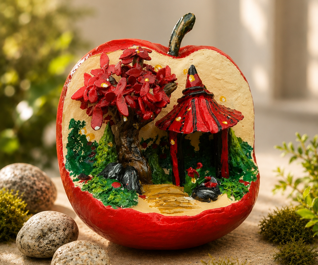 The Heart of the Red Apple: a Miniature World