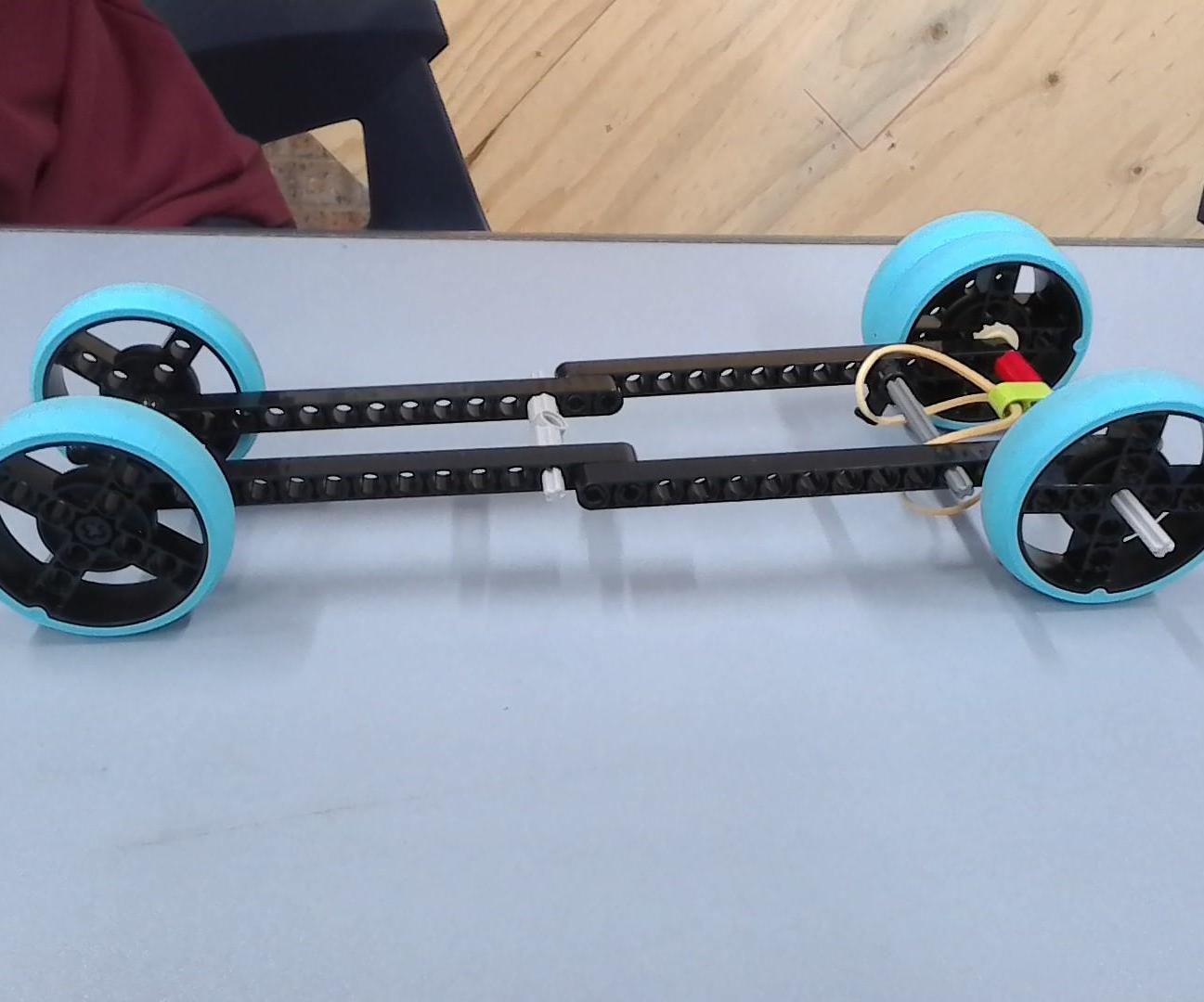 Rubber Band Powered Lego Car