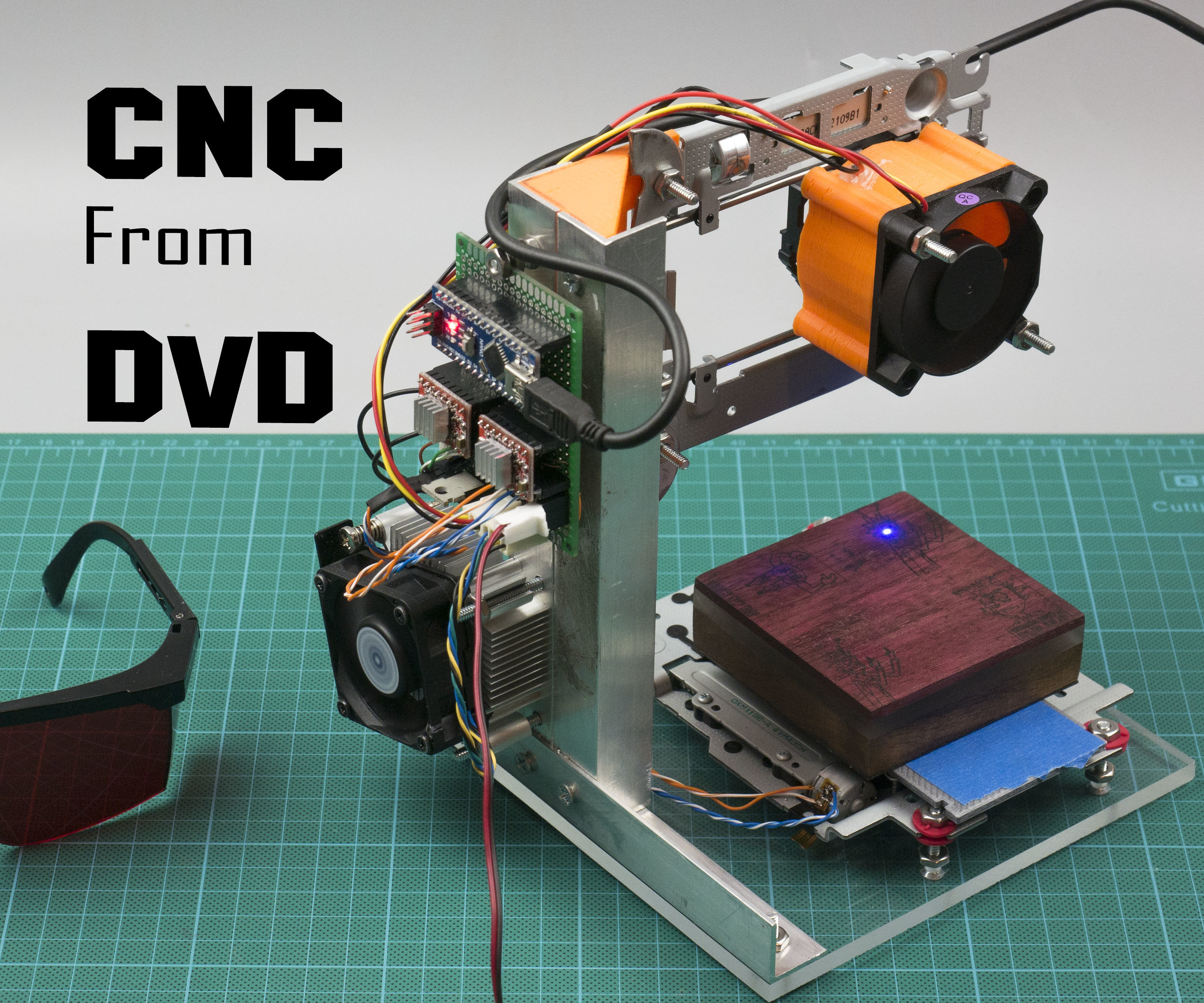 Arduino CNC Laser Enrgaver From DVD Drive