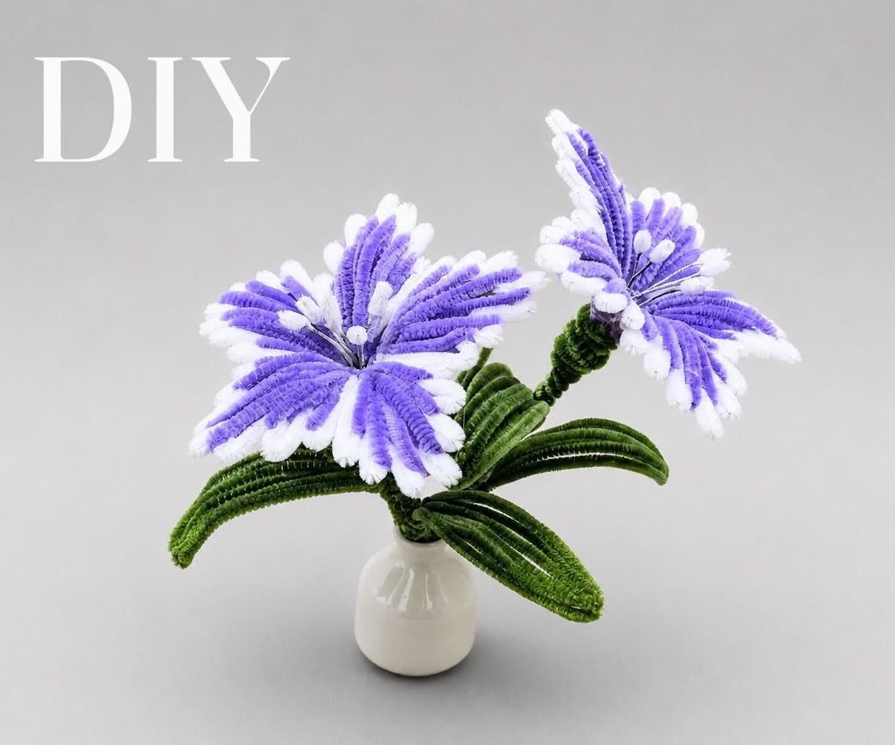 Easy DIY Purple Pipe Cleaner Flowers
