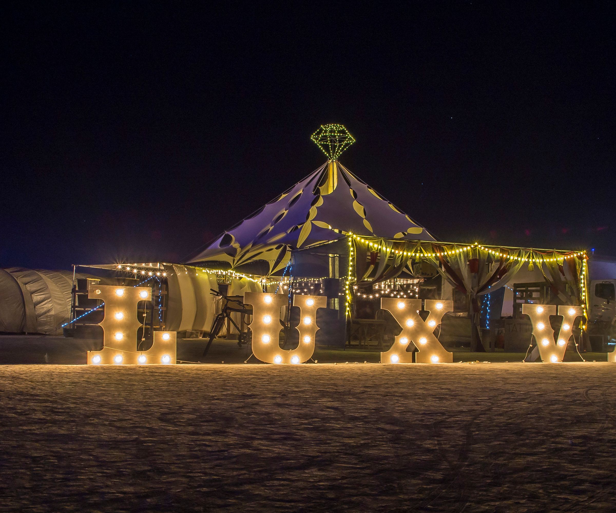 A Big, Luxurious Stretch Tent for Burning Man