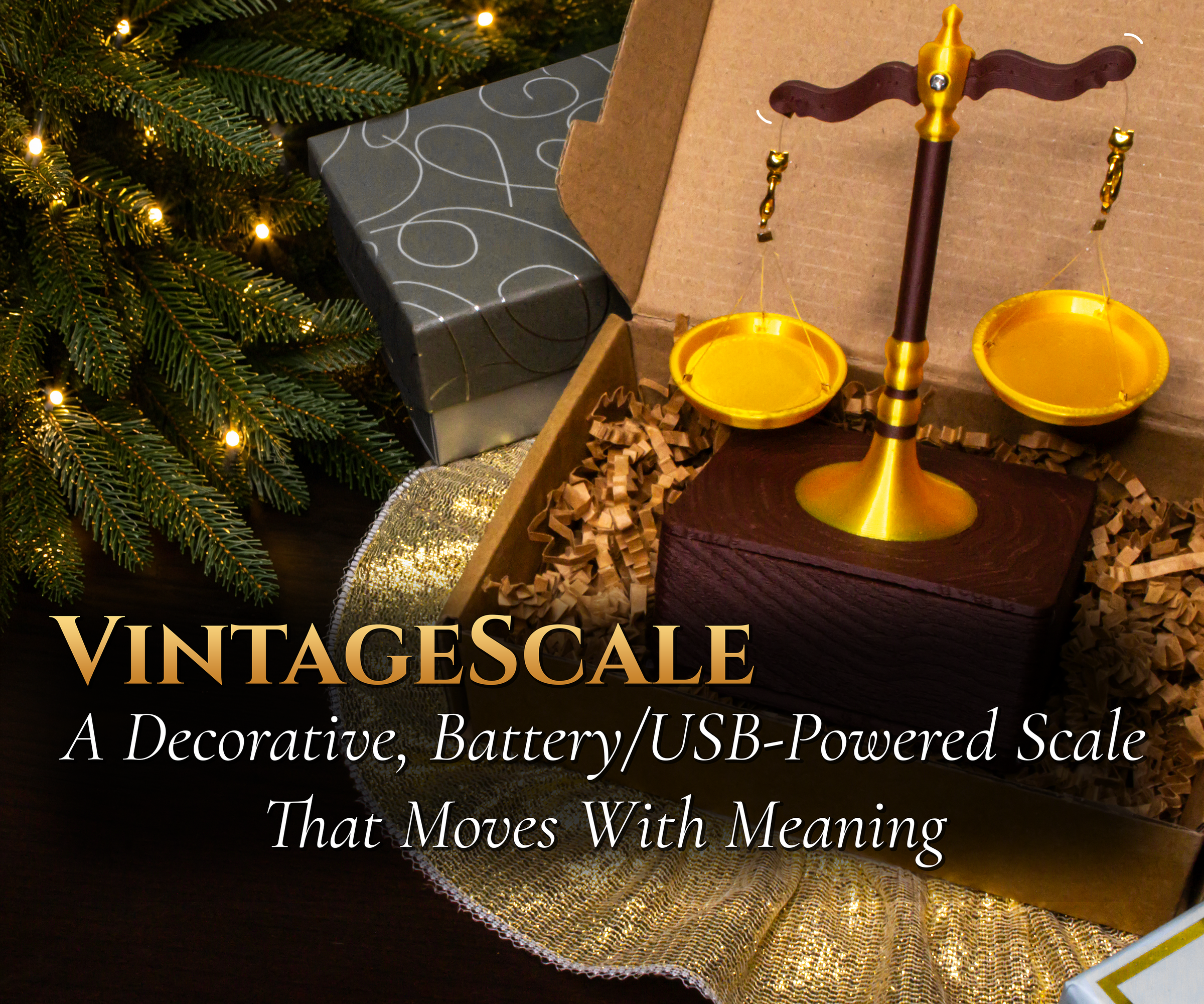 VintageScale: a Decorative, Battery- or USB-Powered Scale That Moves With Meaning
