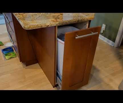 Automatic Opening Garbage Can Cabinet