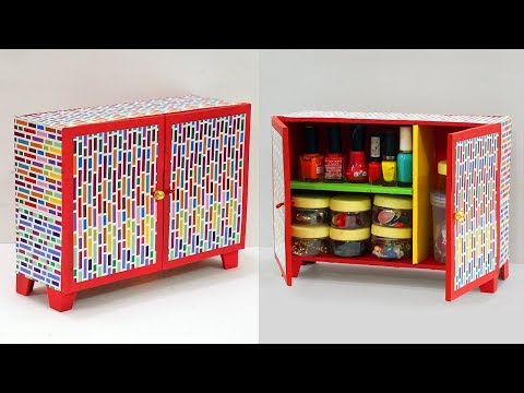 DIY Crafts: Best Out of Waste Crafts | How to Make Cardboard Organizer | DIY Cupboard From Cardboard