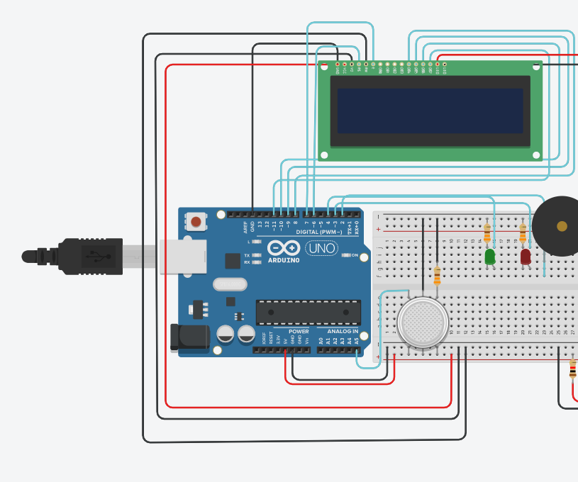 Anay Shah - Gas Detector - Arduino Tinkercad