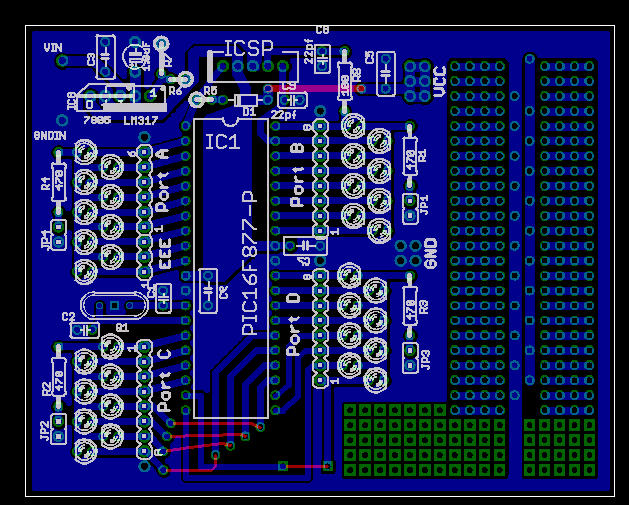 Eagle-ize Leevonk's PIC Protoboard