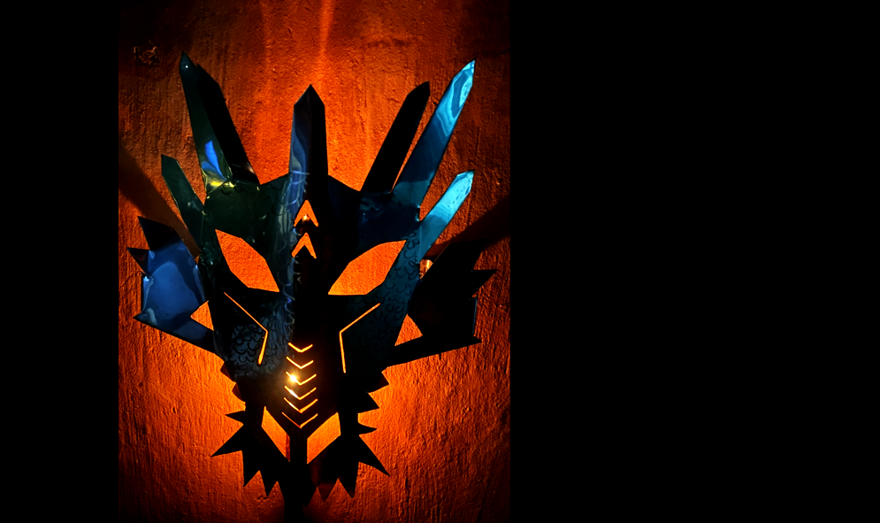 Create a Stainless Steel Dragon Light Sconce or Mask