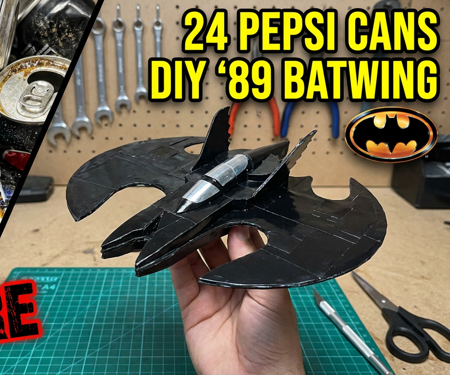 How to Build a 1989 Batman Batwing Replica From Soda Cans