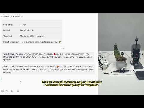 No Need to Buy a Smart Flower Pot: Build Your AI Plant Care Assistant with ESP-Claw and UNIHIKER K10