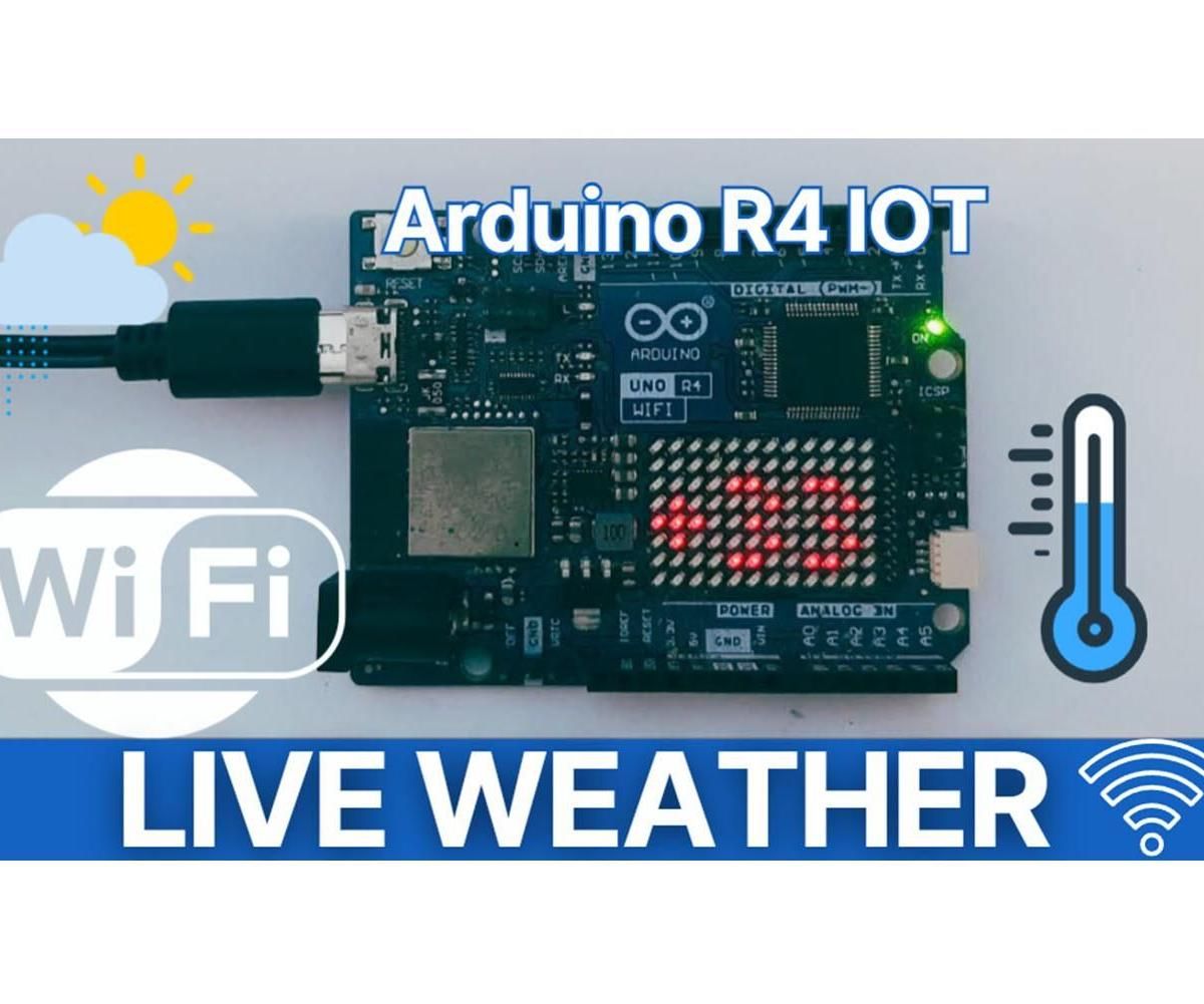 How to Display Live Local Temperature on the Arduino Uno R4 WiFi LED Matrix