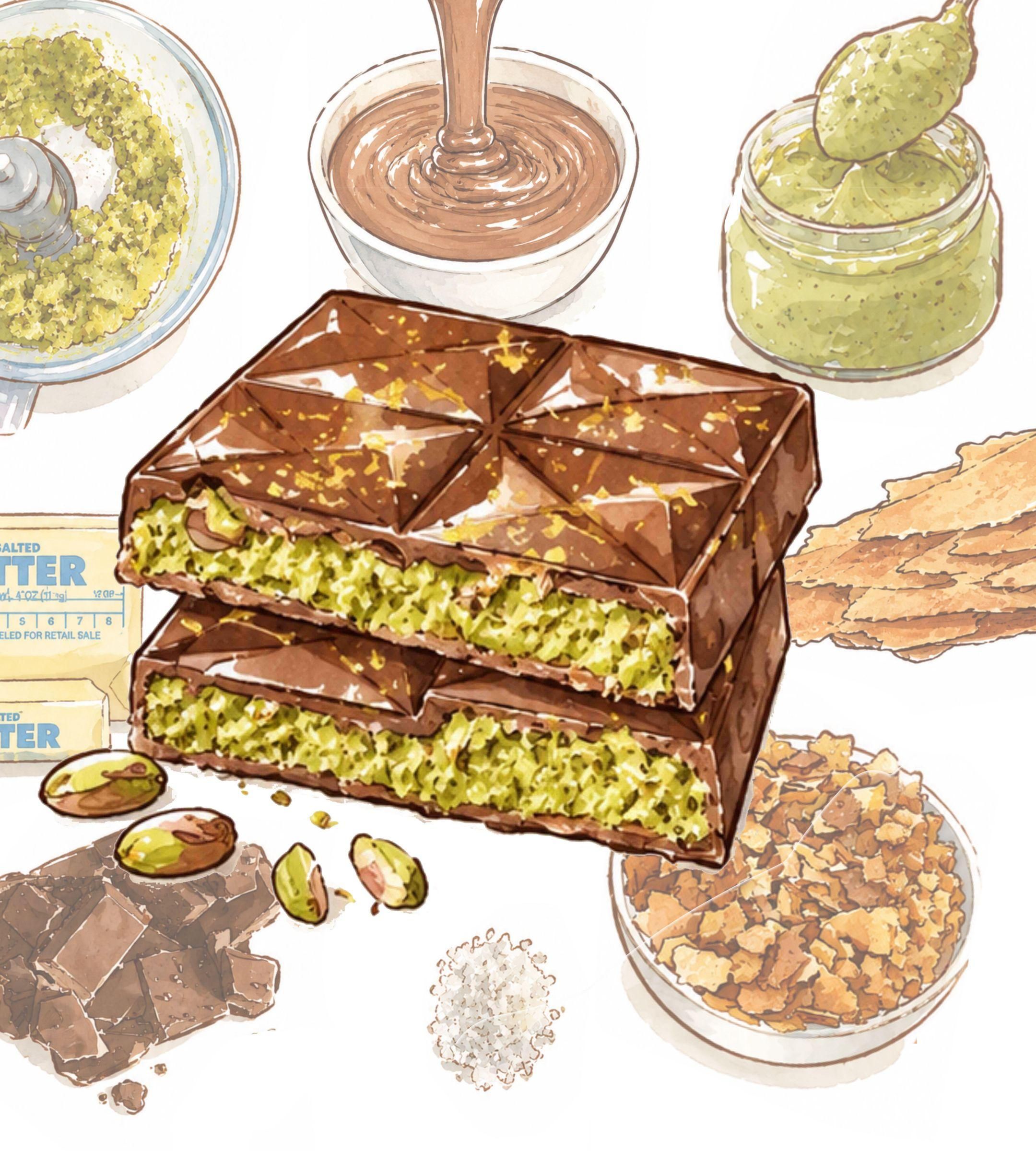 Dubai Chocolate: Crispy Pistachio Chocolate Recipe