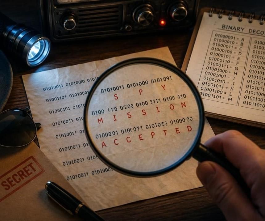 How to Write and Decode Secret "Spy" Messages in Binary Code