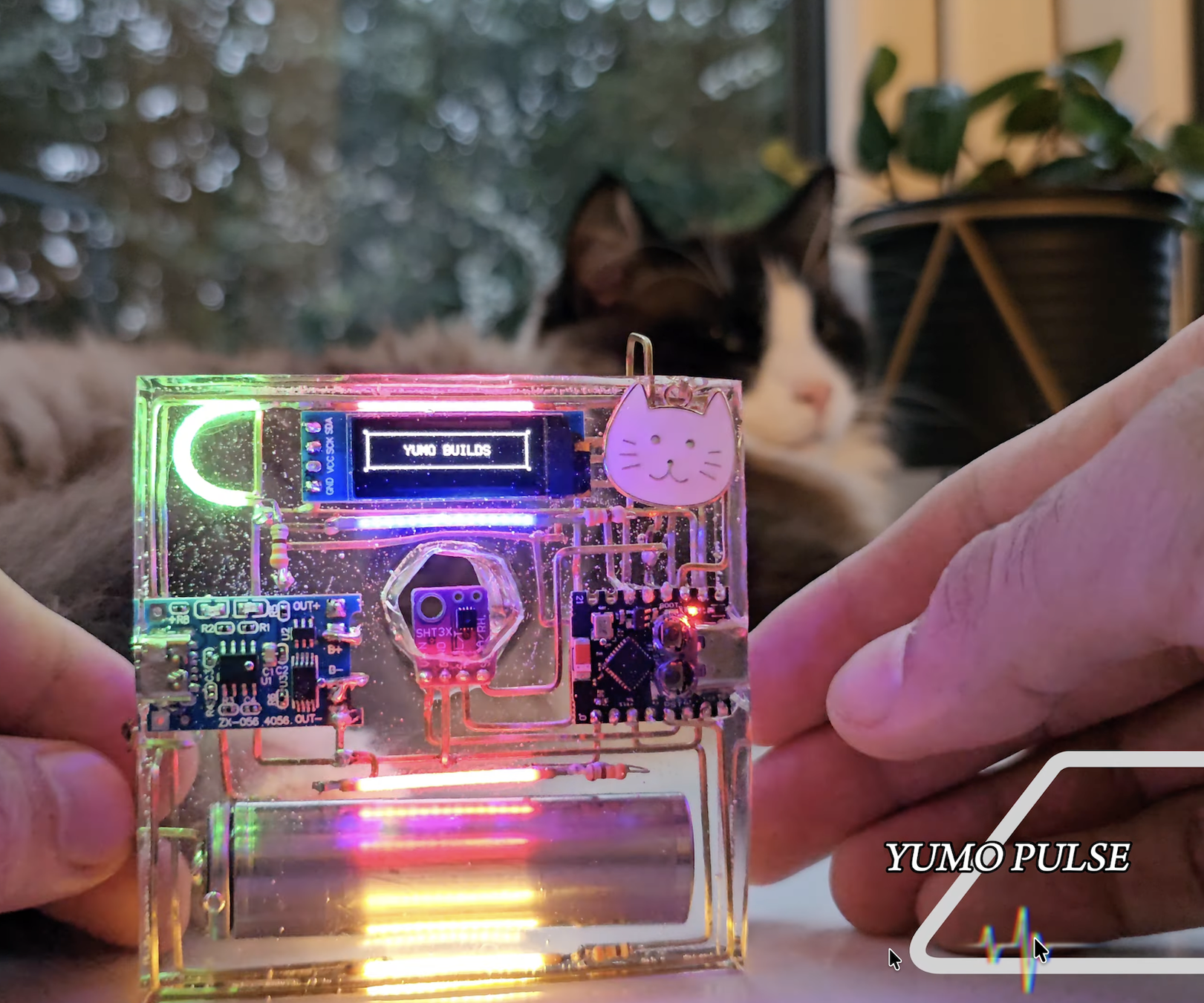 YUMO PULSE — ESP32-C3 Mini Desk Gadget With OLED, Proximity Detection & Web Interface