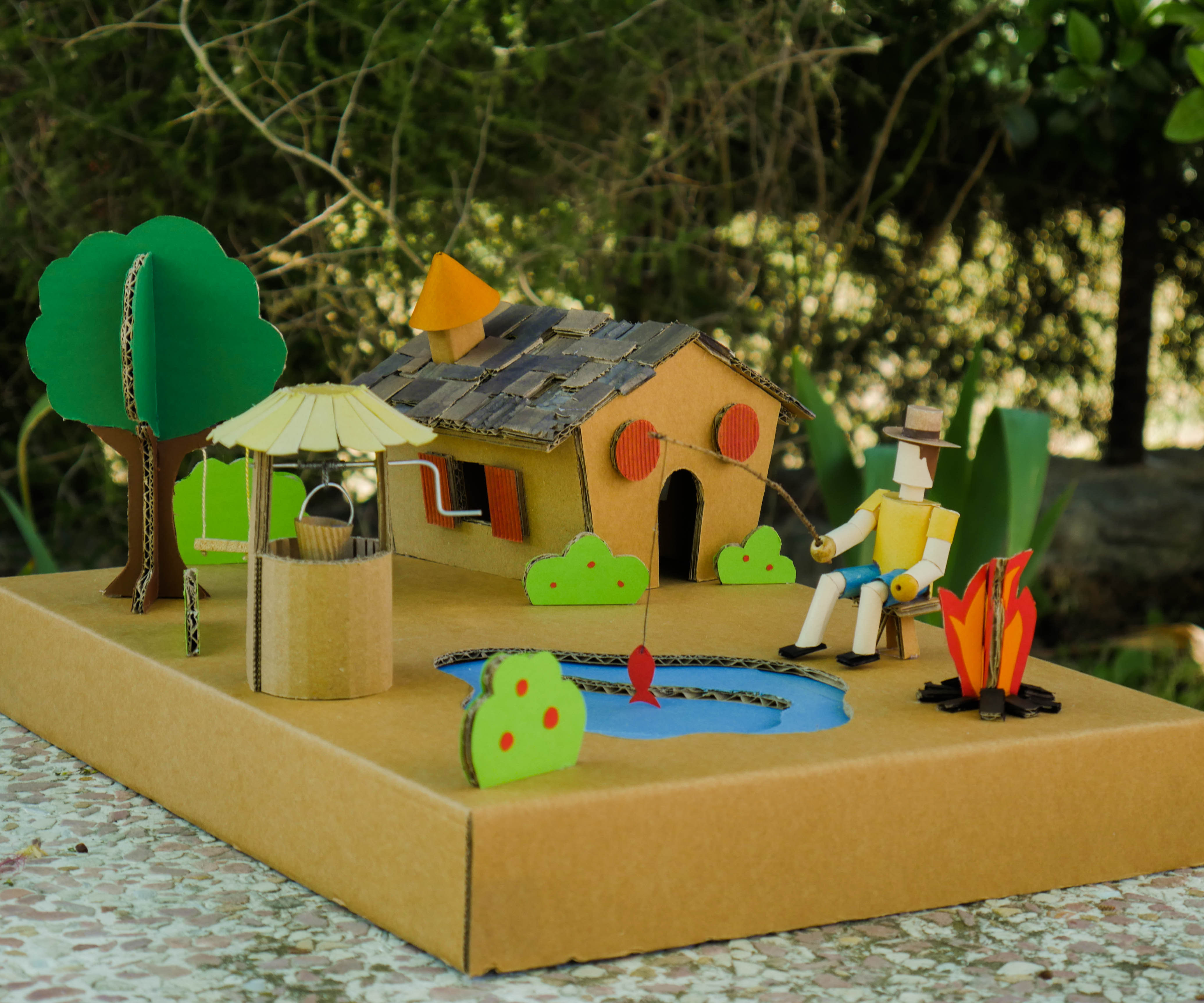 Cardboard House and Garden