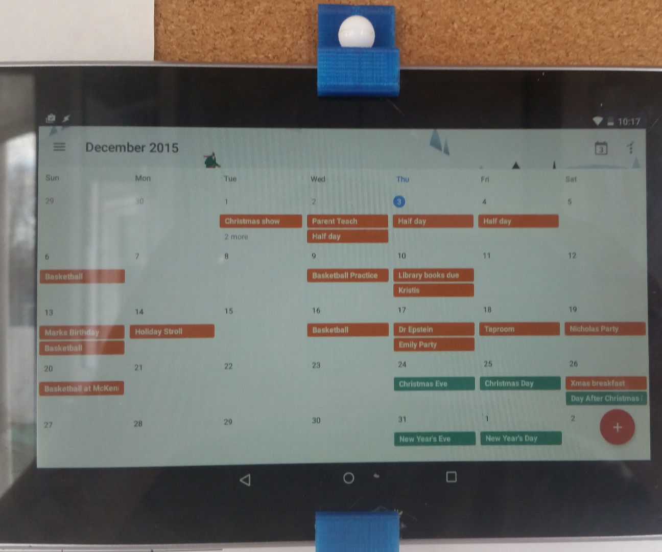 Motion Activated Digital Calendar