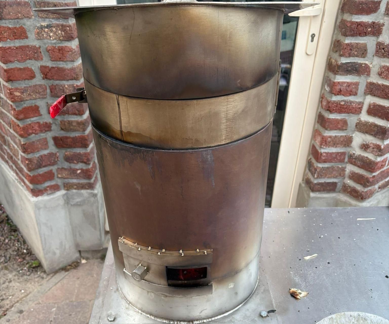 Wood Oven From Reclaimed Steel Pipes