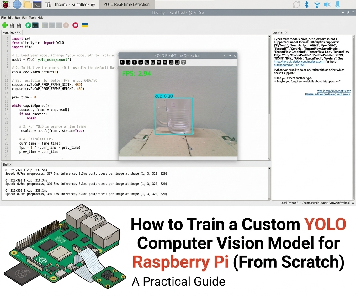 How to Train a Custom YOLO Computer Vision Model for Raspberry Pi (From Scratch)