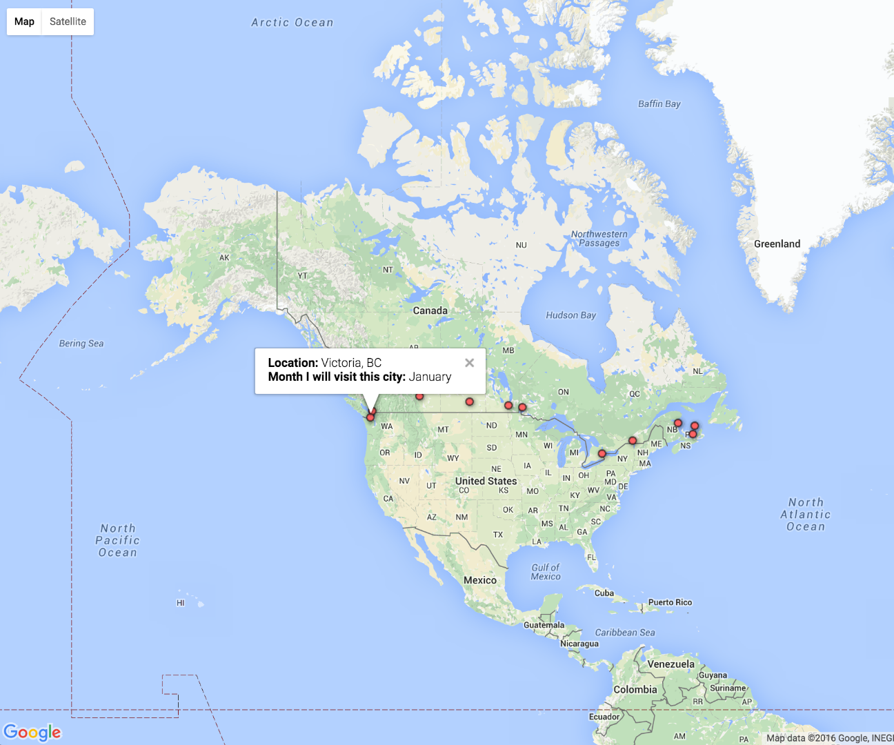 Create a Clickable Google Map to Share Geographic Information and Metadata