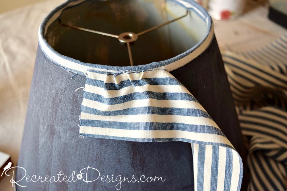 vintage-inspired-fabric-blue-cream-stipes-recreating-lamp-shade-dump-store-find-recreateddesigns-diy-home-decor-project.jpg