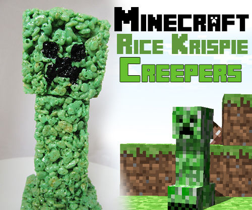 Minecraft Rice Krispie Creepers