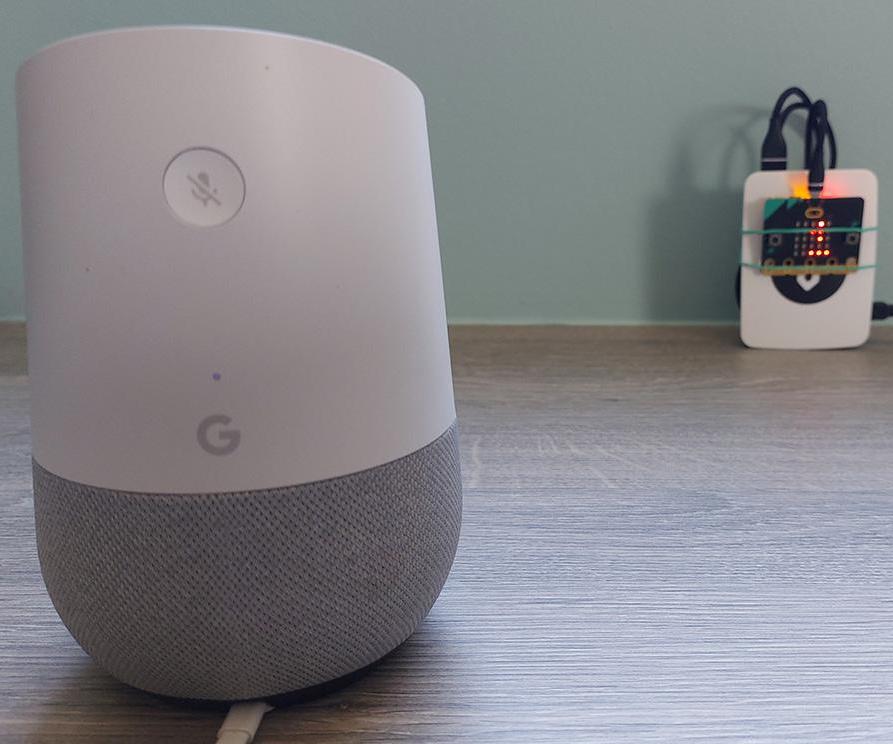 D4E1: No-code IoT Weather Station With Micro:bit and Google Home / Nest