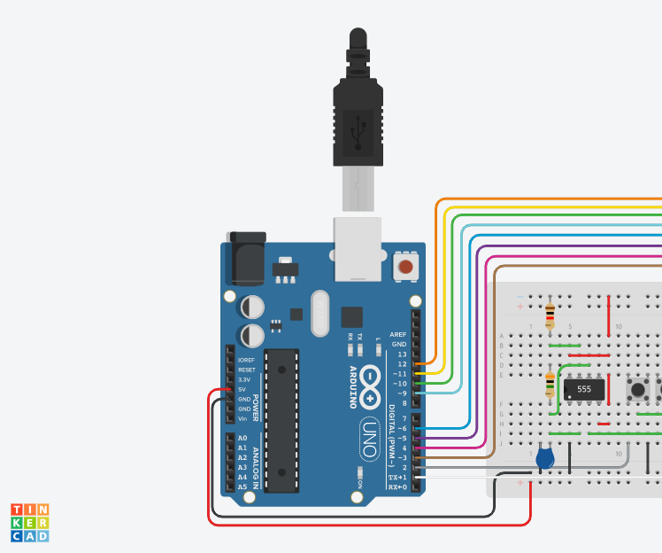 Arduino LCD Game With Flashing LEDs