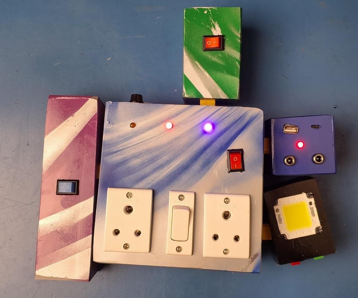 Portable Modular Power System With Swappable Battery, Light, DC & Inverter Modules