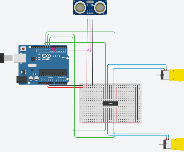 Obstacle Avoiding Circuit 